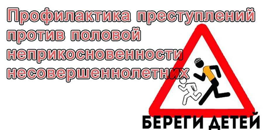 «Профилактика преступлений против половой неприкосновенности несовершеннолетних» «Профилактика преступлений против половой неприкосновенности несовершеннолетних».